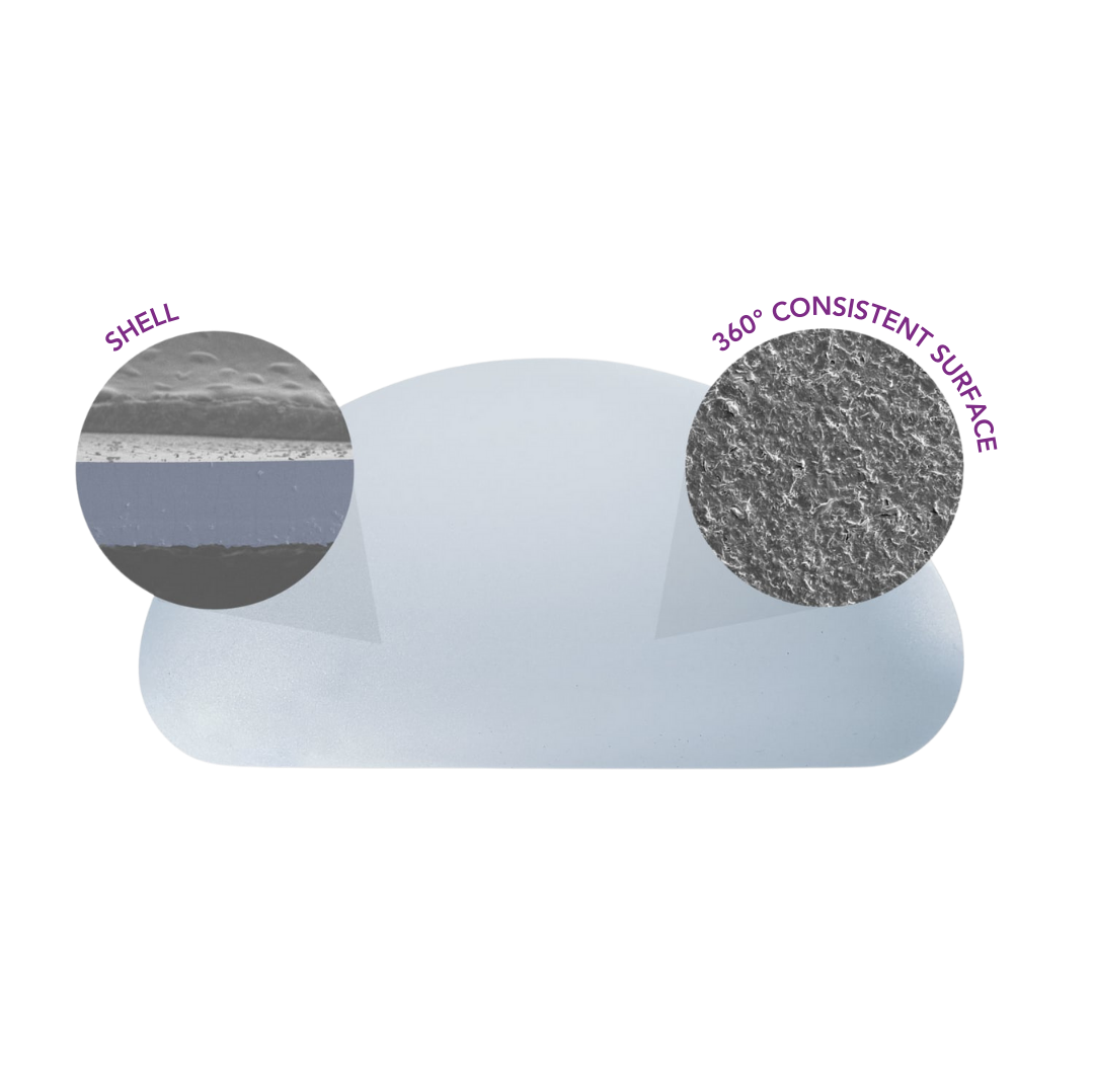 biocompatible* 4-micron surface